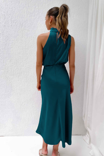 Lydia | Lang kjole med halterneck